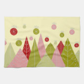 フェスティバルクリスマスイラストレーション キッチンタオル (横)
