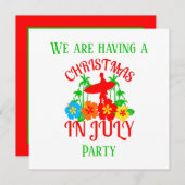 フェスティバルクリスマスイン7月サーファーパーティー 招待状 (正面/裏面)