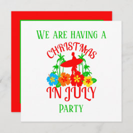 フェスティバルクリスマスイン7月サーファーパーティー 招待状