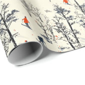 フェスティバルクリスマスウィンタースキータイル模様 ラッピングペーパー (ロールコーナー)