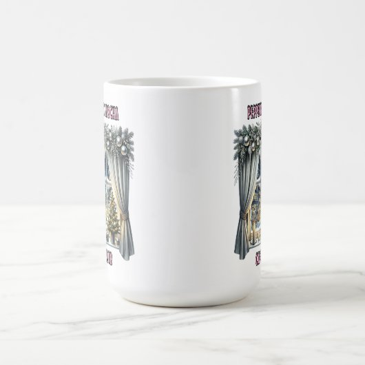 フェスティバルクリスマスウィンドウ表示 コーヒーマグカップ (中央)