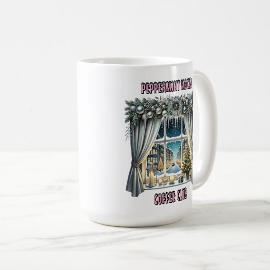 フェスティバルクリスマスウィンドウ表示 コーヒーマグカップ (正面右)