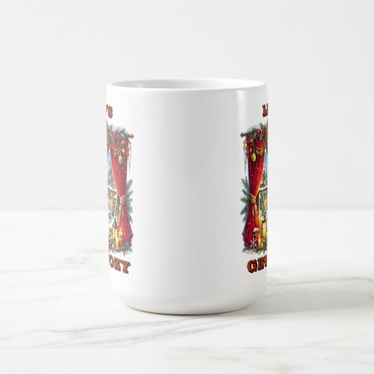 フェスティバルクリスマスウィンドウ表示 コーヒーマグカップ (中央)