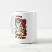 フェスティバルクリスマスウィンドウ表示 コーヒーマグカップ (正面左)