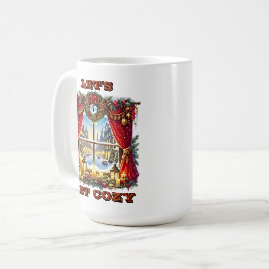 フェスティバルクリスマスウィンドウ表示 コーヒーマグカップ (正面左)