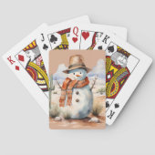フェスティバルクリスマスウェスタン雪だるま水の色 トランプ (裏面)