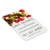 フェスティバルクリスマスウェディング日付磁石を保存 マグネット (右側)