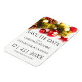 フェスティバルクリスマスウェディング日付磁石を保存 マグネット (左側)