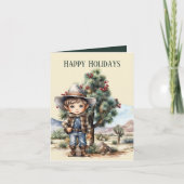 フェスティバルクリスマスウエスタンカウボーイアッド文字 シーズンカード (正面)