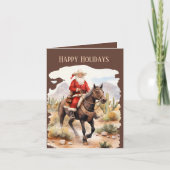 フェスティバルクリスマスウエスタンサンタッド文字 シーズンカード (正面)