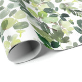 フェスティバルクリスマスウォーターの色の葉 ラッピングペーパー (ロールコーナー)