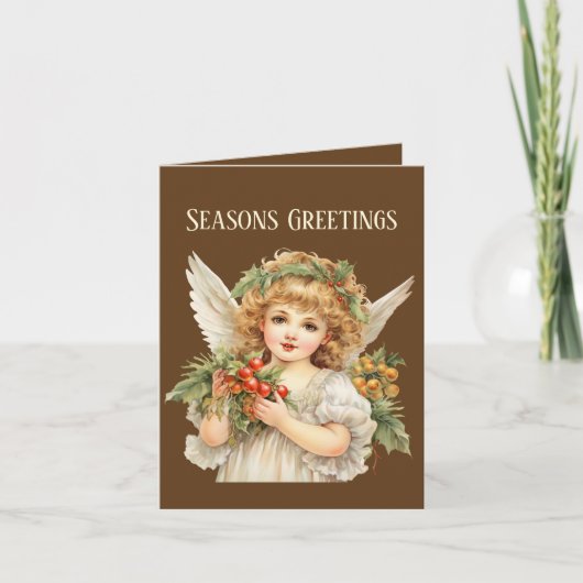 フェスティバルクリスマスウォーターカラーエンジェル追加文字 シーズンカード (正面)