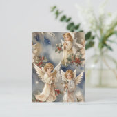 フェスティバルクリスマスウォーターカラーエンジェル シーズンポストカード (スタンド正面)