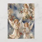フェスティバルクリスマスウォーターカラーエンジェル シーズンポストカード (正面)