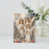 フェスティバルクリスマスウォーターカラーエンジェル シーズンポストカード (スタンド正面)