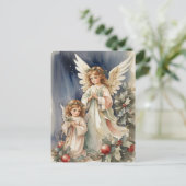 フェスティバルクリスマスウォーターカラーエンジェル シーズンポストカード (スタンド正面)