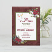 フェスティバルクリスマスウォーターカラーカクテルパーティーインビタ 招待状 (スタンド正面)