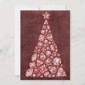 フェスティバルクリスマスウォーターカラーカクテルパーティーインビタ 招待状 (裏面)