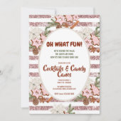 フェスティバルクリスマスウォーターカラーカクテルパーティーインビタ 招待状 (正面)