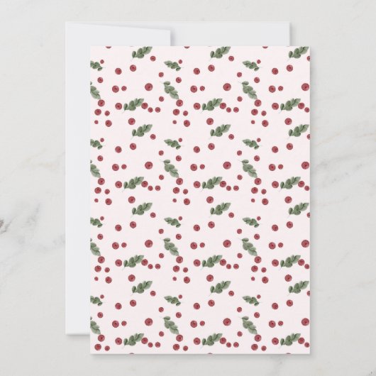 フェスティバルクリスマスウォーターカラーカクテルパーティー 招待状 (裏面)