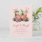 フェスティバルクリスマスウォーターカラーカクテルパーティー 招待状 (スタンド正面)