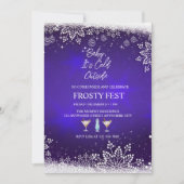 フェスティバルクリスマスウォーターカラーカクテルパーティー 招待状 (正面)