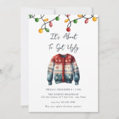 フェスティバルクリスマスウォーターカラーカクテルパーティー 招待状 (正面)