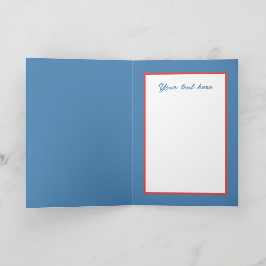 フェスティバルクリスマスウォーターカラーサンタビーチ カード (内部)