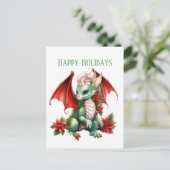 フェスティバルクリスマスウォーターカラードラゴンファンタジー シーズンポストカード (スタンド正面)