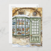 フェスティバルクリスマスウォーターカラーベーカリー シーズンポストカード (正面/裏面)