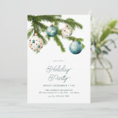 フェスティバルクリスマスウォーターカラーホリデーパーティー 招待状 (スタンド正面)