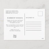 フェスティバルクリスマスウォーターカラー倉庫営業 シーズンポストカード (裏面)