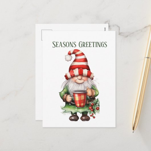 フェスティバルクリスマスウォーター色格言追加文字 シーズンポストカード (正面/裏面インサイチュ)