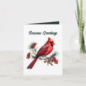 フェスティバルクリスマスウォーター色(鳥)ショウジョウコウカンチョウ追加文字 シーズンカード (正面)