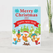 フェスティバルクリスマスウッドランドキツネフレンズ シーズンカード (正面)