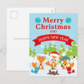 フェスティバルクリスマスウッドランドキツネフレンズ シーズンポストカード (正面/裏面)