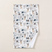 フェスティバルクリスマスウッドランドトナカイ バスタオルセット (ハンドタオル)