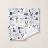 フェスティバルクリスマスウッドランドトナカイ バスタオルセット (ウォッシュタオル)