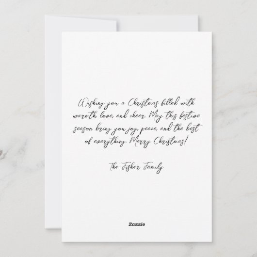 フェスティバルクリスマスエルクグリーティングカード シーズンカード (裏面)