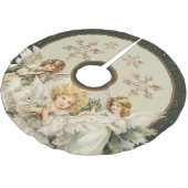 フェスティバルクリスマスエンジェルズホリデイ ブラッシュドポリエステルツリースカート (アングル)