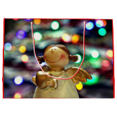 フェスティバルクリスマスエンジェル抱き枕 ラージペーパーバッグ (裏面)