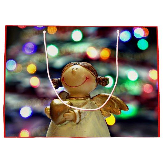 フェスティバルクリスマスエンジェル抱き枕 ラージペーパーバッグ (裏面)