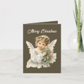 フェスティバルクリスマスエンジェル水の色を追加文字 シーズンカード (正面)