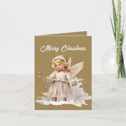 フェスティバルクリスマスエンジェル水の色を追加文字 シーズンカード (正面)