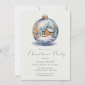 フェスティバルクリスマスオーナメントウィンターハウスパーティー 招待状 (正面)