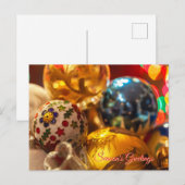 フェスティバルクリスマスオーナメントクローズアップ ポストカード (正面/裏面)