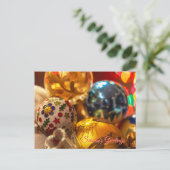 フェスティバルクリスマスオーナメントクローズアップ ポストカード (スタンド正面)