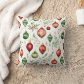 フェスティバルクリスマスオーナメントシームレスパターン クッション (ブランケット)