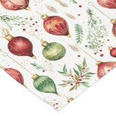 フェスティバルクリスマスオーナメントシームレスパターン ショートテーブルランナー (コーナー)