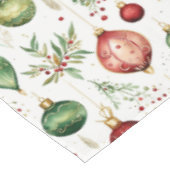 フェスティバルクリスマスオーナメントシームレスパターン テーブルクロス (アングル)